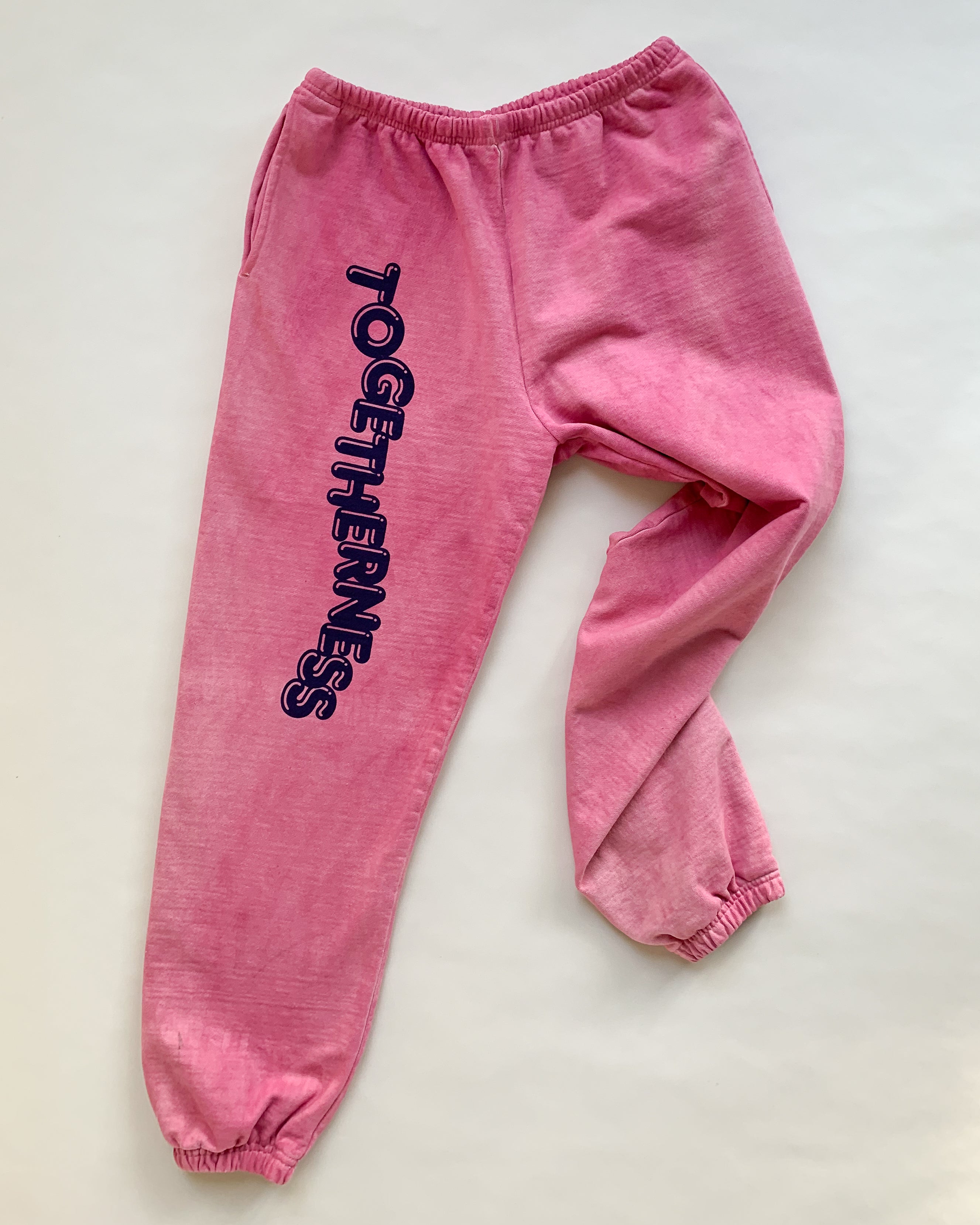Unisex Togetherness Foreverness Sweatpants — Pink Cochineal Dye